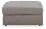 Lindon Smoke Performance Fabric,Next-Gen Nuvella™,Chenille Oversized Accent Ottoman