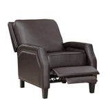 Berenson Dark Brown Modern Transitional Solid Wood And Plywood Faux Leather Recliners - Ella Furniture