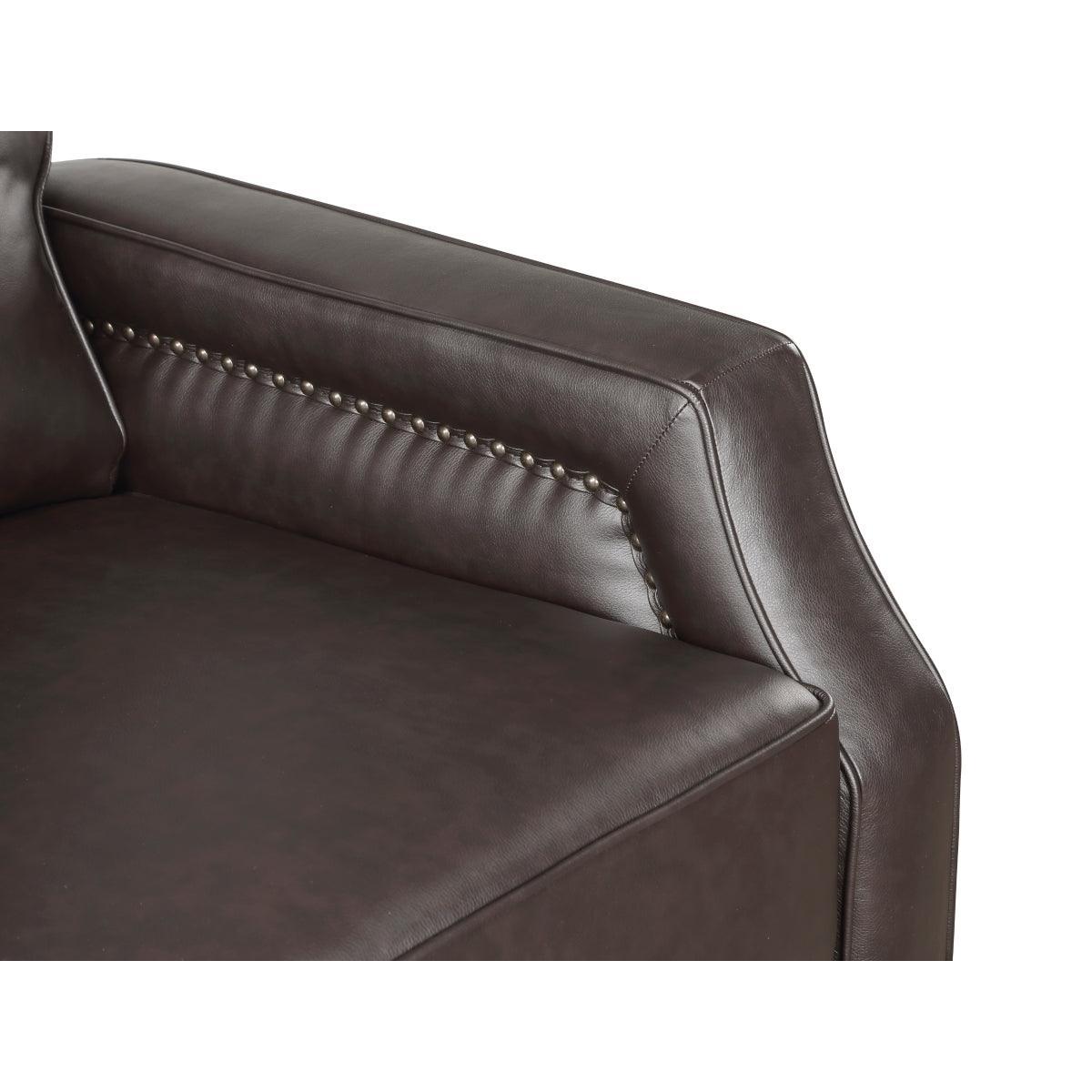 Berenson Dark Brown Modern Transitional Solid Wood And Plywood Faux Leather Recliners - Ella Furniture