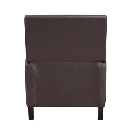 Berenson Dark Brown Modern Transitional Solid Wood And Plywood Faux Leather Recliners - Ella Furniture