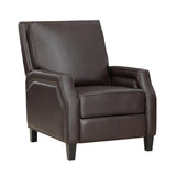 Berenson Dark Brown Modern Transitional Solid Wood And Plywood Faux Leather Recliners - Ella Furniture