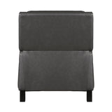 Berenson Gray Transitional Solid Wood And Plywood Chenille Faux Leather Recliners - Ella Furniture