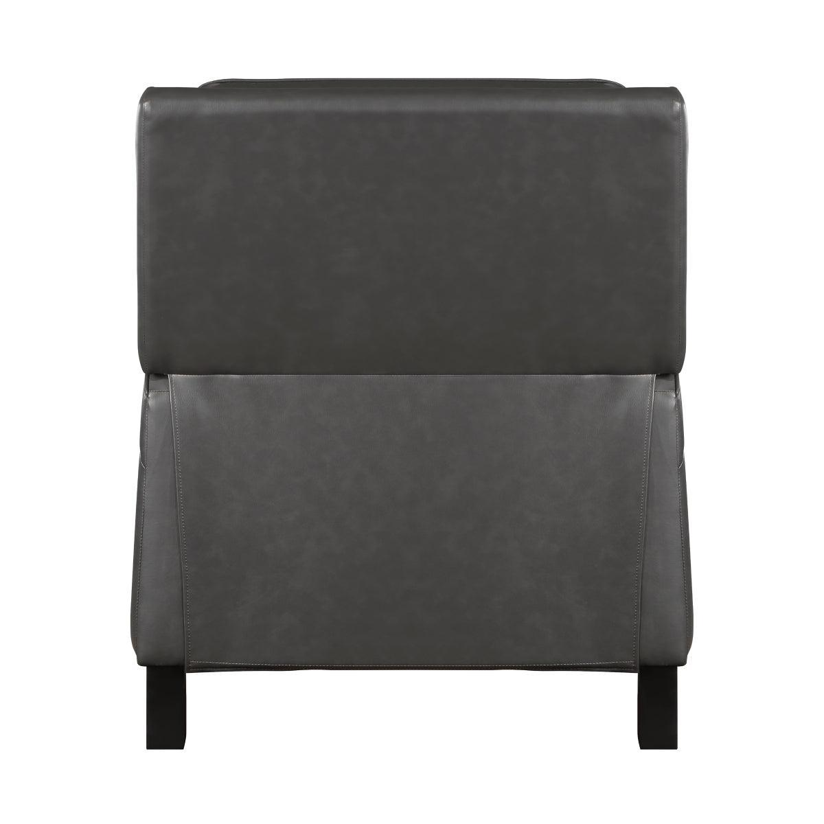 Berenson Gray Transitional Solid Wood And Plywood Chenille Faux Leather Recliners - Ella Furniture