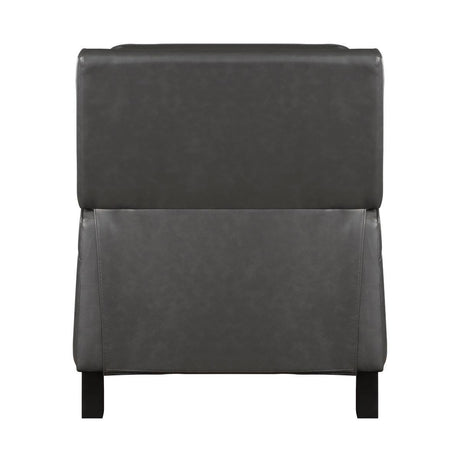 Berenson Gray Transitional Solid Wood And Plywood Chenille Faux Leather Recliners - Ella Furniture