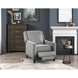 Banks Gray Contemporary Solid Wood And Plywood Textured Fabric Upholstery Recliners - Ella Furniture