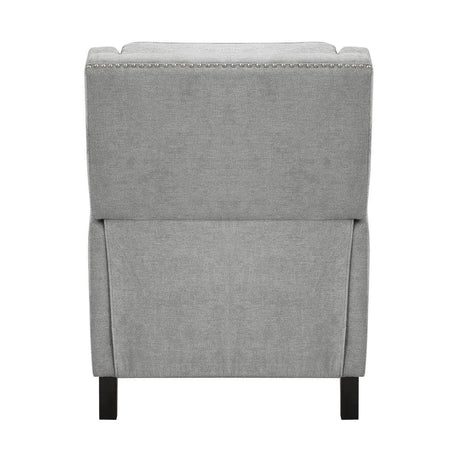 Banks Gray Contemporary Solid Wood And Plywood Textured Fabric Upholstery Recliners - Ella Furniture
