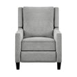 Banks Gray Contemporary Solid Wood And Plywood Textured Fabric Upholstery Recliners - Ella Furniture
