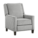 Banks Gray Contemporary Solid Wood And Plywood Textured Fabric Upholstery Recliners - Ella Furniture