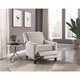 Banks Sand Contemporary Solid Wood And Plywood Textured Fabric Upholstery Recliners - Ella Furniture