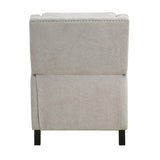 Banks Sand Contemporary Solid Wood And Plywood Textured Fabric Upholstery Recliners - Ella Furniture