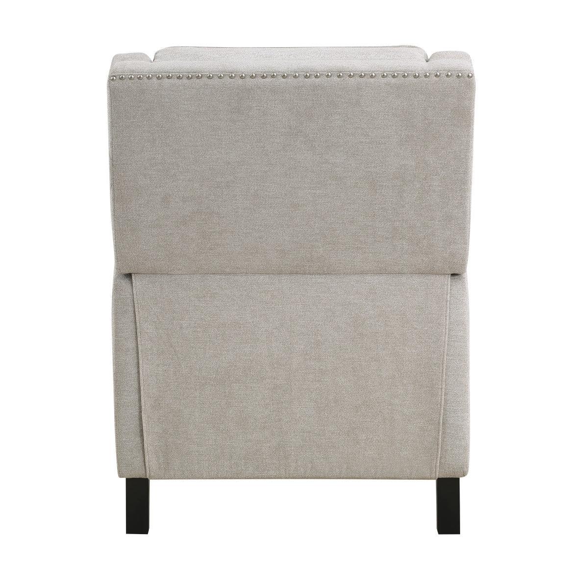 Banks Sand Contemporary Solid Wood And Plywood Textured Fabric Upholstery Recliners - Ella Furniture