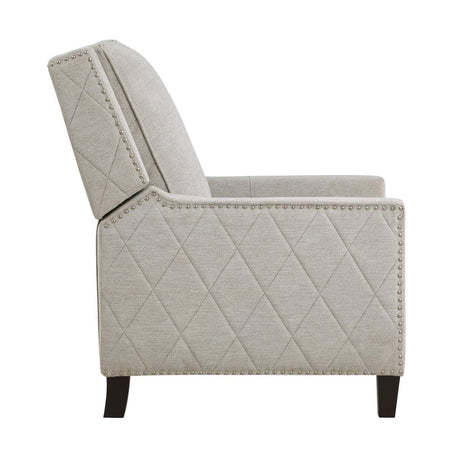 Banks Sand Contemporary Solid Wood And Plywood Textured Fabric Upholstery Recliners - Ella Furniture