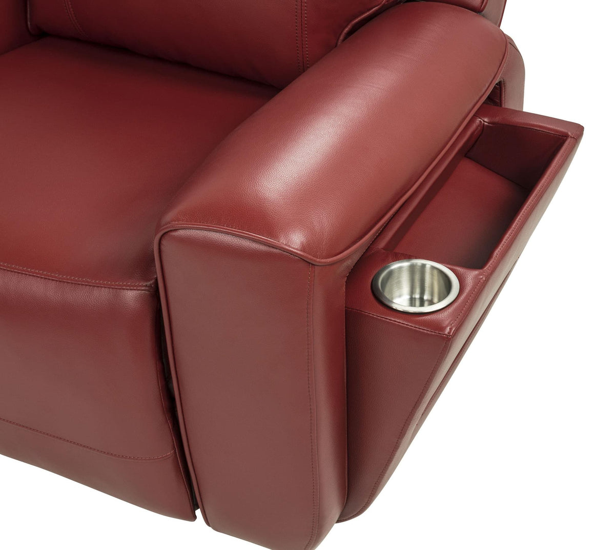 Rojas 3-Piece Dual Power Reclining L-Shaped Sectional with Bluetooth Red — product image 7
