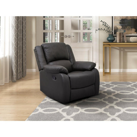 Fairview Dark Brown Transitional Solid Wood And Plywood Polished Microfiber Fabric Recliners - Ella Furniture