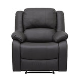 Fairview Dark Brown Transitional Solid Wood And Plywood Polished Microfiber Fabric Recliners - Ella Furniture