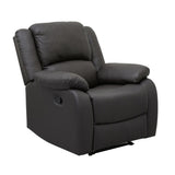 Fairview Dark Brown Transitional Solid Wood And Plywood Polished Microfiber Fabric Recliners - Ella Furniture