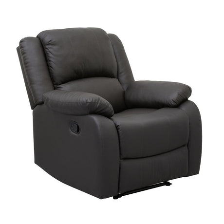 Fairview Dark Brown Transitional Solid Wood And Plywood Polished Microfiber Fabric Recliners - Ella Furniture