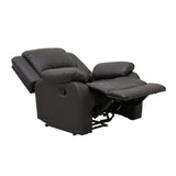 Fairview Dark Brown Transitional Solid Wood And Plywood Polished Microfiber Fabric Recliners - Ella Furniture
