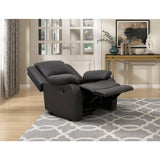 Fairview Dark Brown Transitional Solid Wood And Plywood Polished Microfiber Fabric Recliners - Ella Furniture