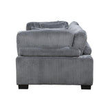Traverse Gray Cordugoy Fabric Loveseat