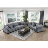 Traverse Gray Cordugoy Fabric Loveseat