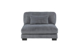 Traverse Gray Cordugoy Fabric Sectional Set