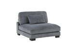 Traverse Gray Cordugoy Fabric Sectional Set