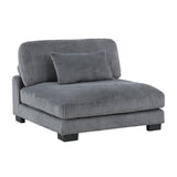 Traverse Gray Cordugoy Fabric Sectional