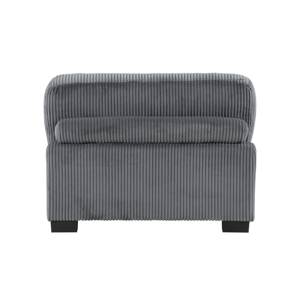 Traverse Gray Cordugoy Fabric Sectional