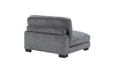 Traverse Gray Cordugoy Fabric Sectional Set