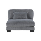 Traverse Gray Cordugoy Fabric Sectional