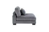 Traverse Gray Cordugoy Fabric Sectional Set