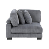 Traverse Gray Cordugoy Fabric Sectional