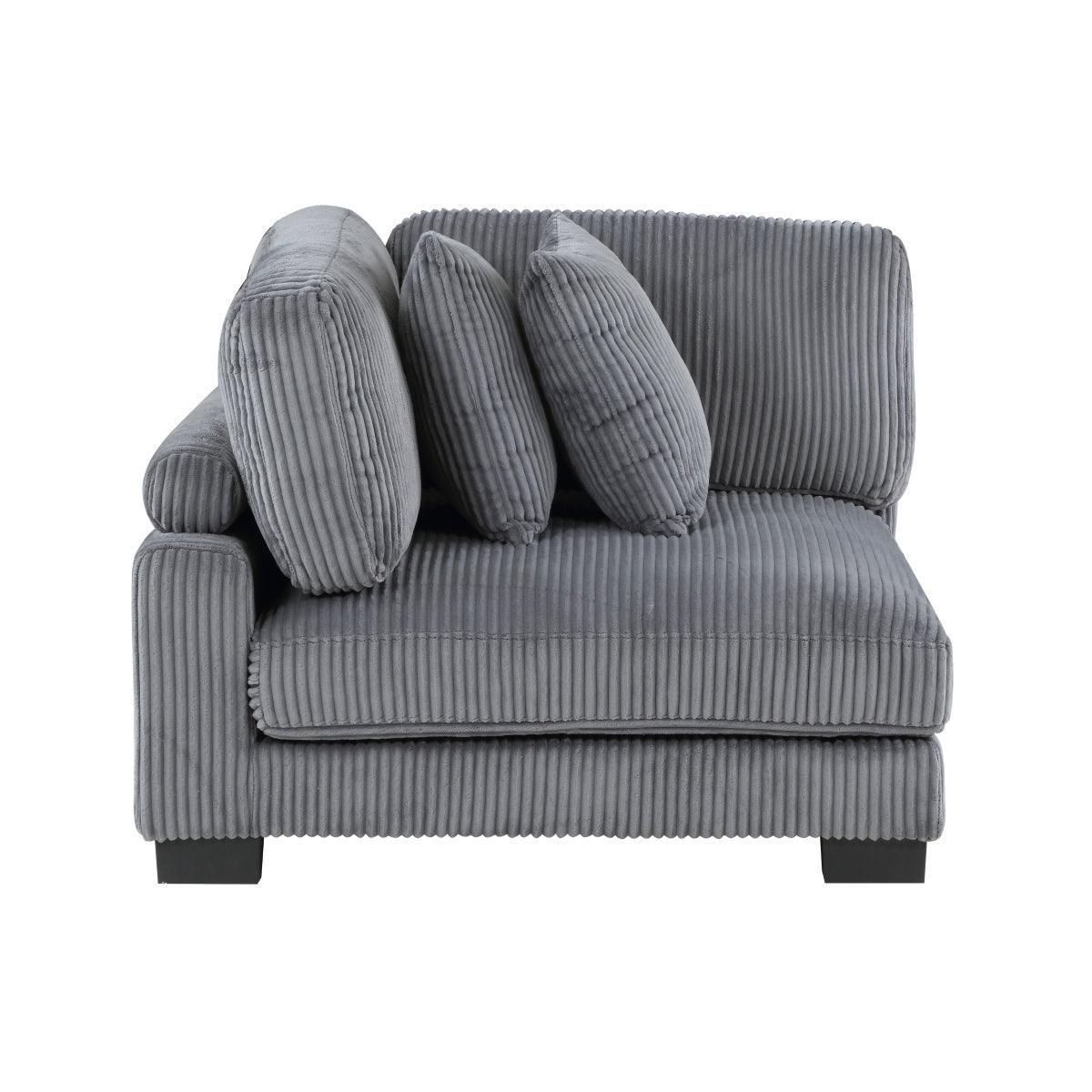 Traverse Gray Cordugoy Fabric Loveseat