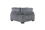 Traverse Gray Cordugoy Fabric Sectional Set