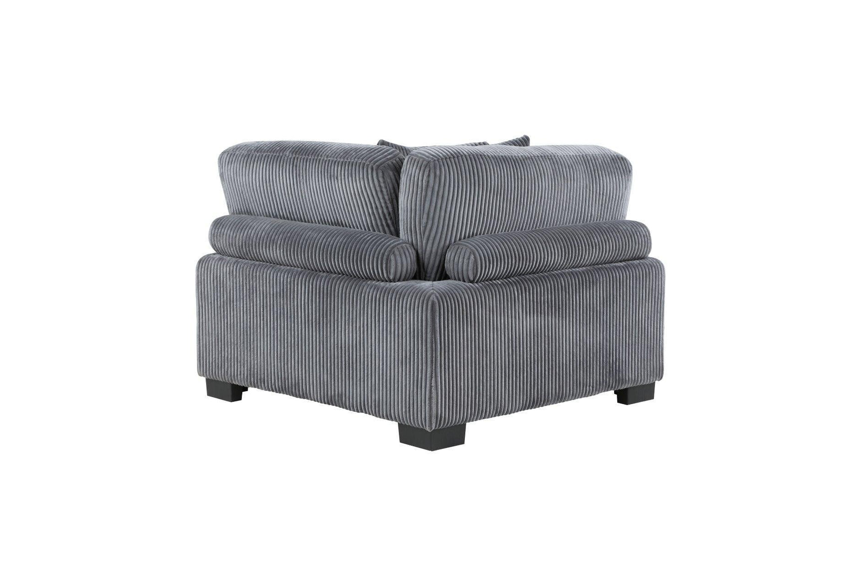 Traverse Gray Cordugoy Fabric Sectional Set