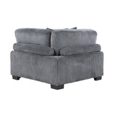 Traverse Gray Cordugoy Fabric Loveseat