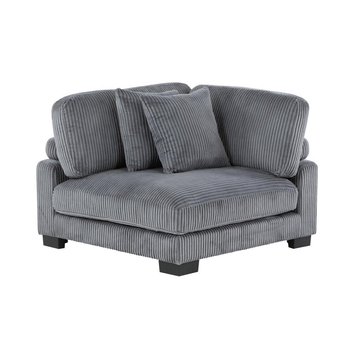 Traverse Gray Cordugoy Fabric Sectional