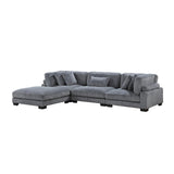 Traverse Gray Cordugoy Fabric Sectional