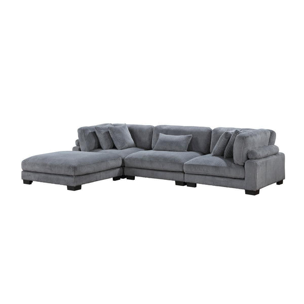 Traverse Gray Cordugoy Fabric Sectional