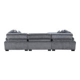 Traverse Gray Cordugoy Fabric Sectional