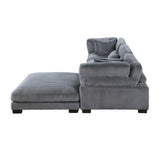 Traverse Gray Cordugoy Fabric Sectional