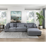 Traverse Gray Cordugoy Fabric Ottoman