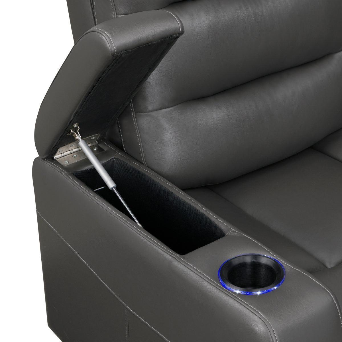 Brockton Dark Gray Power Recliner