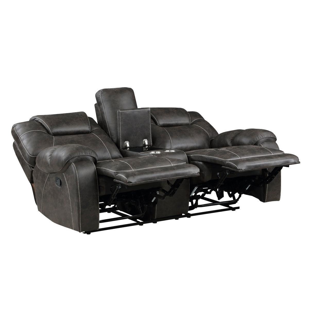 Gainesville Choclate Hued Reclining Loveseat