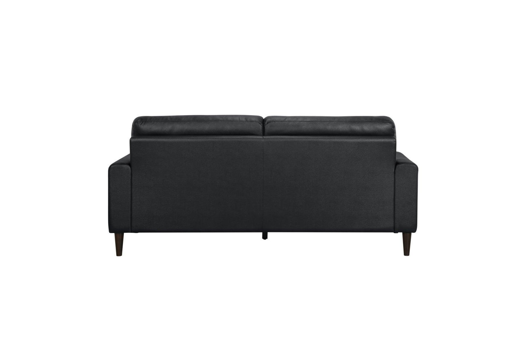 Lewes Black Leather Living Room Set