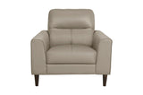 Lewes Latte Leather Living Room Set