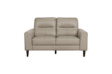 Lewes Latte Leather Living Room Set