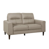 Lewes Latte Leather Loveseat