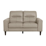 Lewes Latte Leather Loveseat